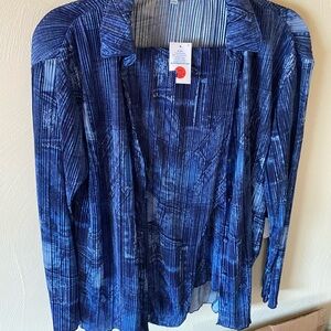 Denim print, chiffon material 2 piece pants set!!!!